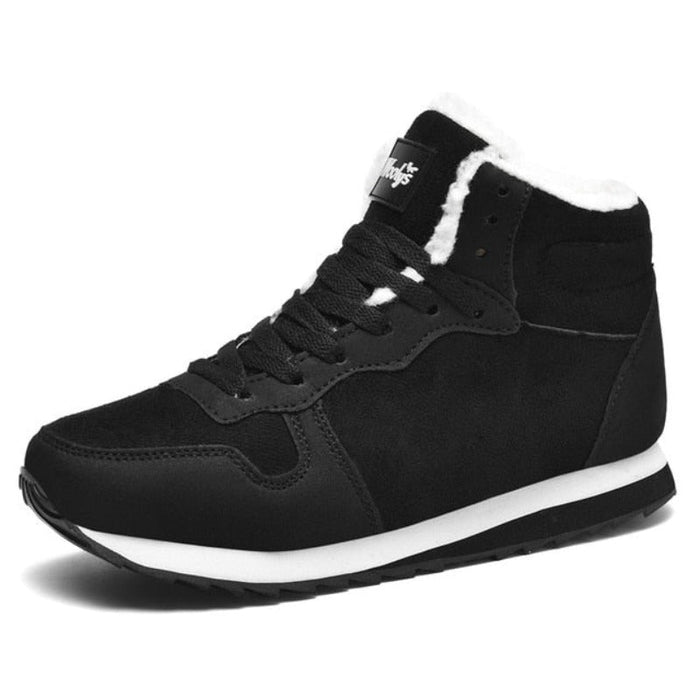 Women's Fur-Lined High-Top Sneakers with Arch Support
