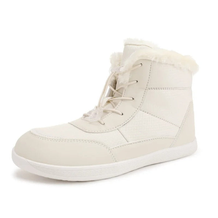 Women's Fleece-Lined Barefoot Winter Boots Lace-Up