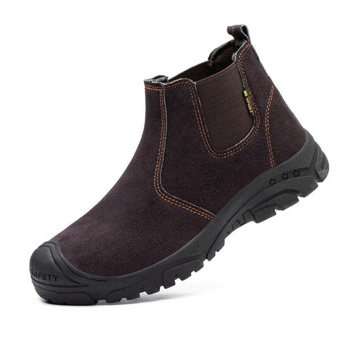 Men's Steel Toe Safety Ankle Boots Slip-On Chelsea Work