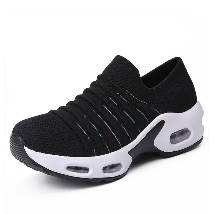 Women's Slip-On Knit Sneakers with Air Cushion Sole
