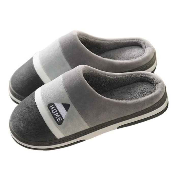 Men's Plush Lined Slippers with Anti-Slip Sole
