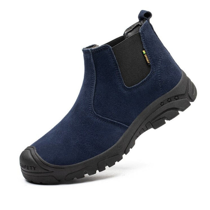 Men's Steel Toe Safety Ankle Boots Slip-On Chelsea Work