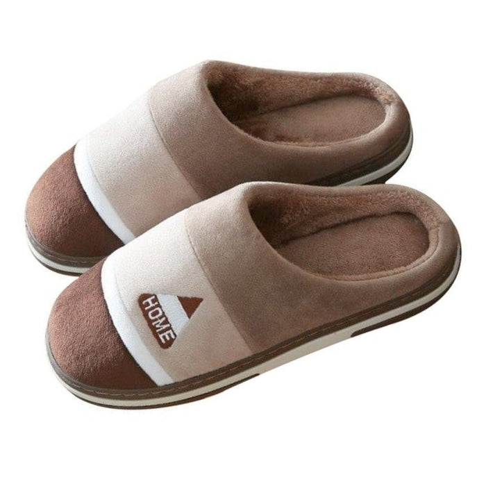 Men's Plush Lined Slippers with Anti-Slip Sole