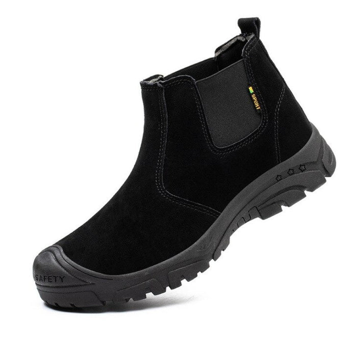 Men's Steel Toe Safety Ankle Boots Slip-On Chelsea Work
