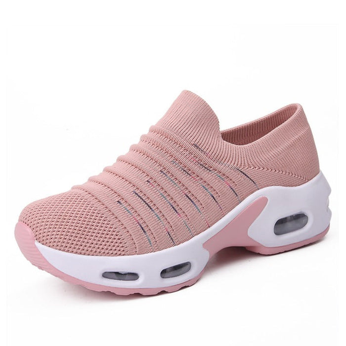 Women's Slip-On Knit Sneakers with Air Cushion Sole