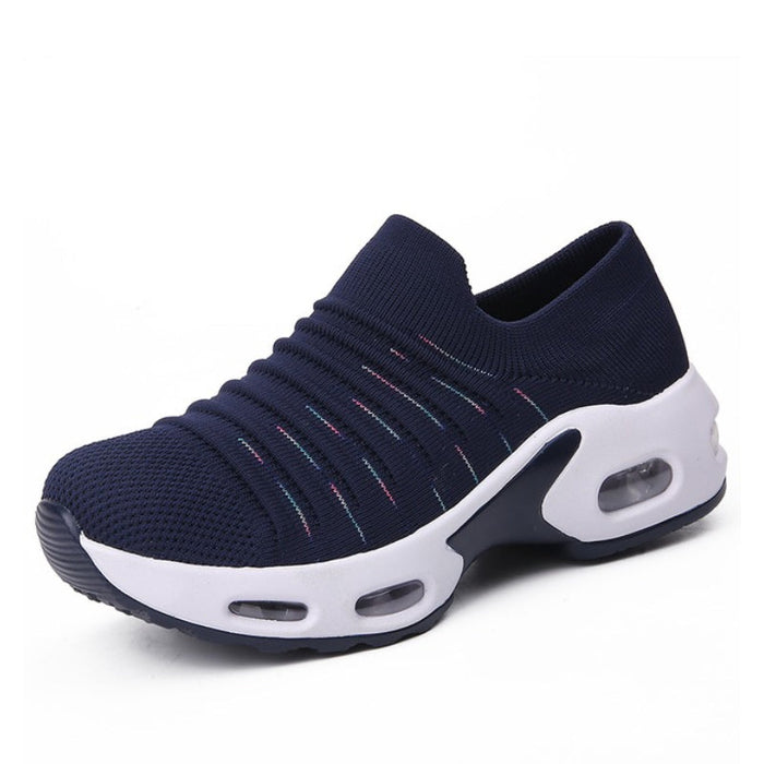 Women's Slip-On Knit Sneakers with Air Cushion Sole