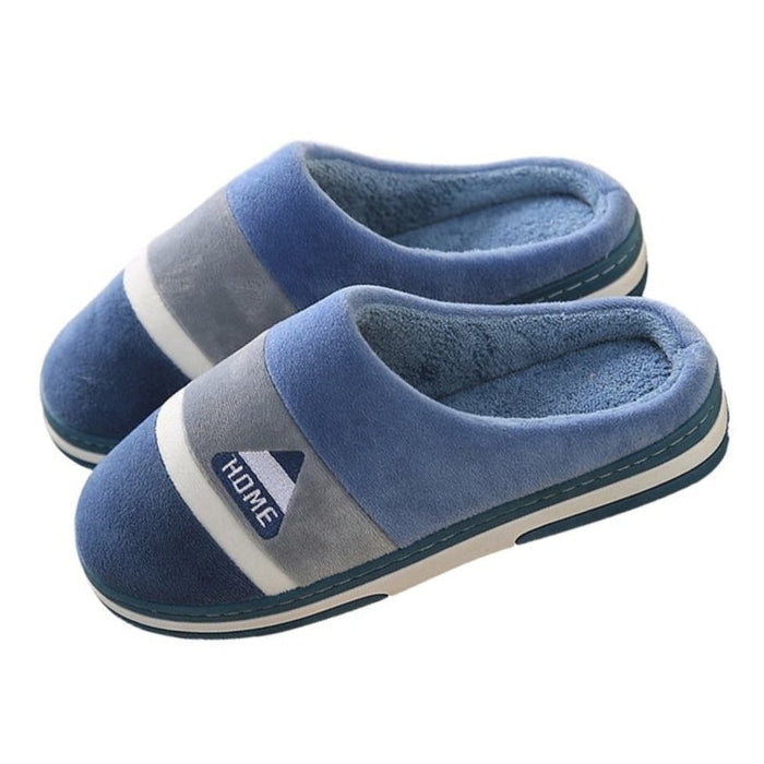 Men's Plush Lined Slippers with Anti-Slip Sole