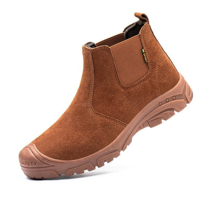 Men's Steel Toe Safety Ankle Boots Slip-On Chelsea Work