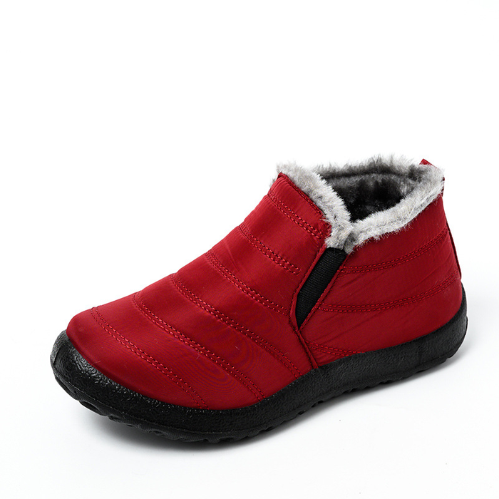 Women's Quilted Ankle Boots Fleece-Lined Waterproof