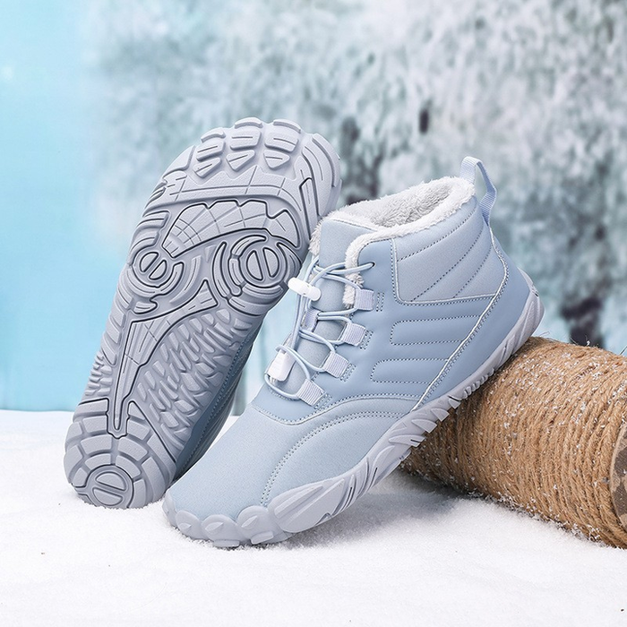 Fleece-Lined Winter Barefoot Boots with Wide Toe Box