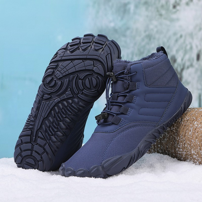 Fleece-Lined Winter Barefoot Boots with Wide Toe Box