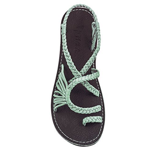 Women's Braided Strappy Flat Sandals Lightweight