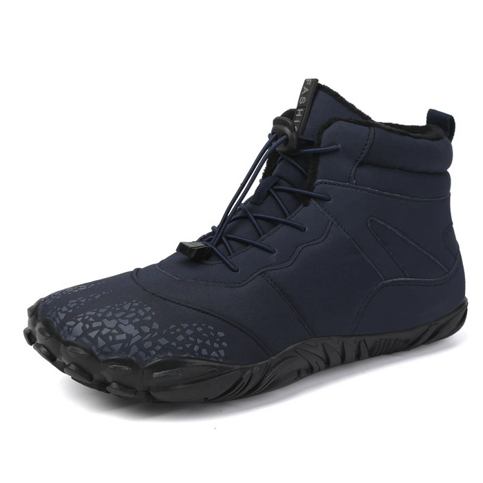 Quilted Fleece-Lined Barefoot Ankle Boots Waterproof