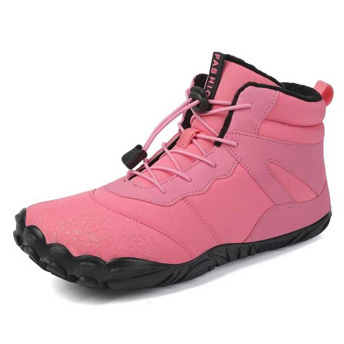 Quilted Fleece-Lined Barefoot Ankle Boots Waterproof