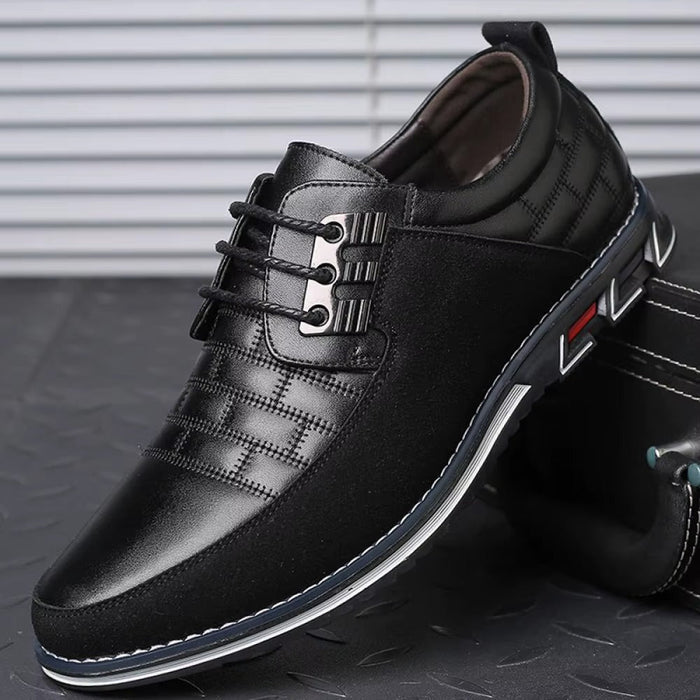 Men's Wide Toe Box Dress Shoes Lace-Up Oxford Style
