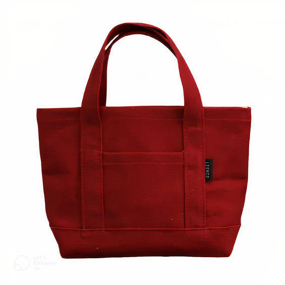 Women's Canvas Tote Bag with Front Pocket for Everyday
