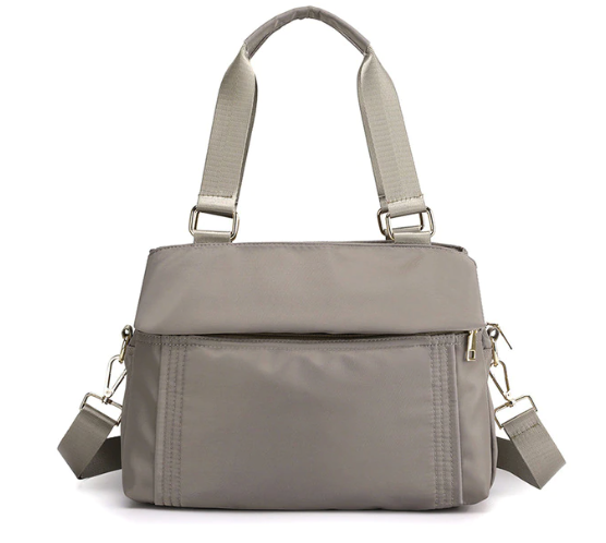 Women's Water-Resistant Nylon Crossbody Bag with Top Handles