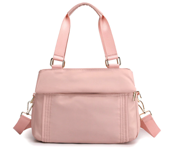 Women's Water-Resistant Nylon Crossbody Bag with Top Handles