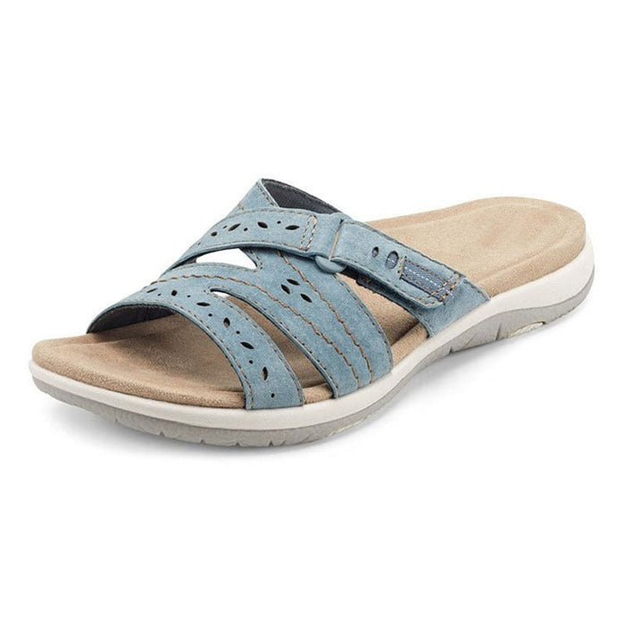 Women's Slide Sandals with Arch Support and Adjustable Strap