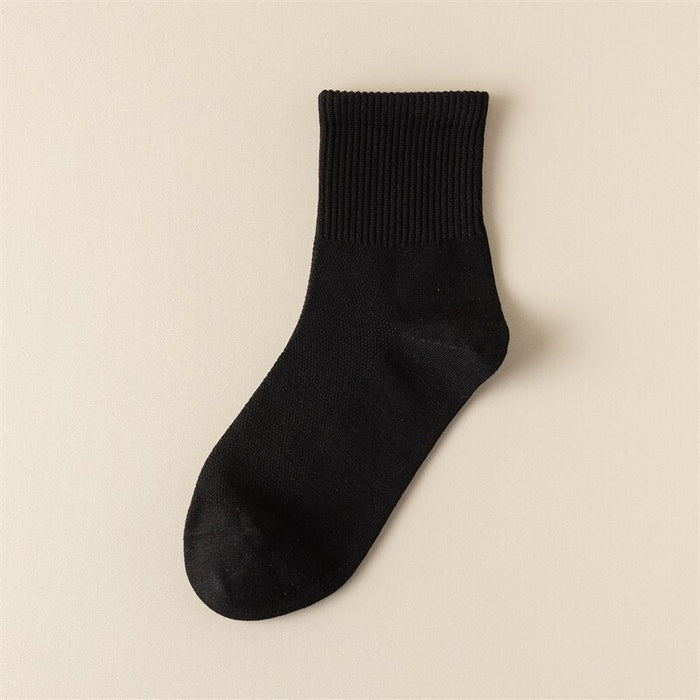 Women's Ribbed Ankle Socks with Mesh Body
