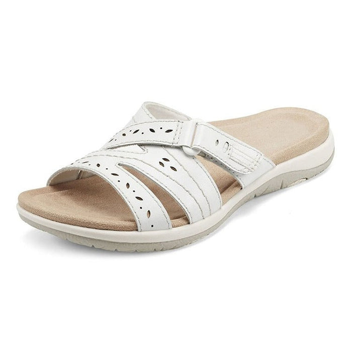 Women's Slide Sandals with Arch Support and Adjustable Strap