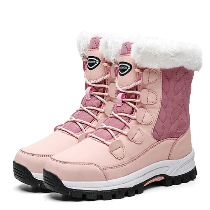 Women's Waterproof Snow Boots with Faux Fur Lining