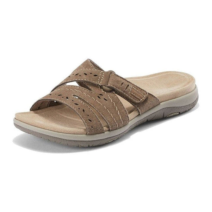 Women's Slide Sandals with Arch Support and Adjustable Strap