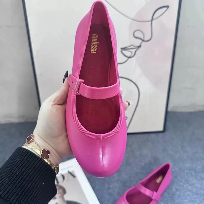 Women's Glitter Ballet Flats with Bow Detail