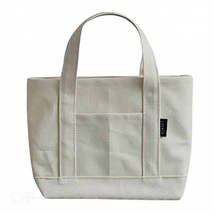 Women's Canvas Tote Bag with Front Pocket for Everyday